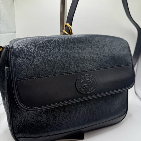 Gucci Navy Blue Leather Crossbody Bag - Picture 1 of 9